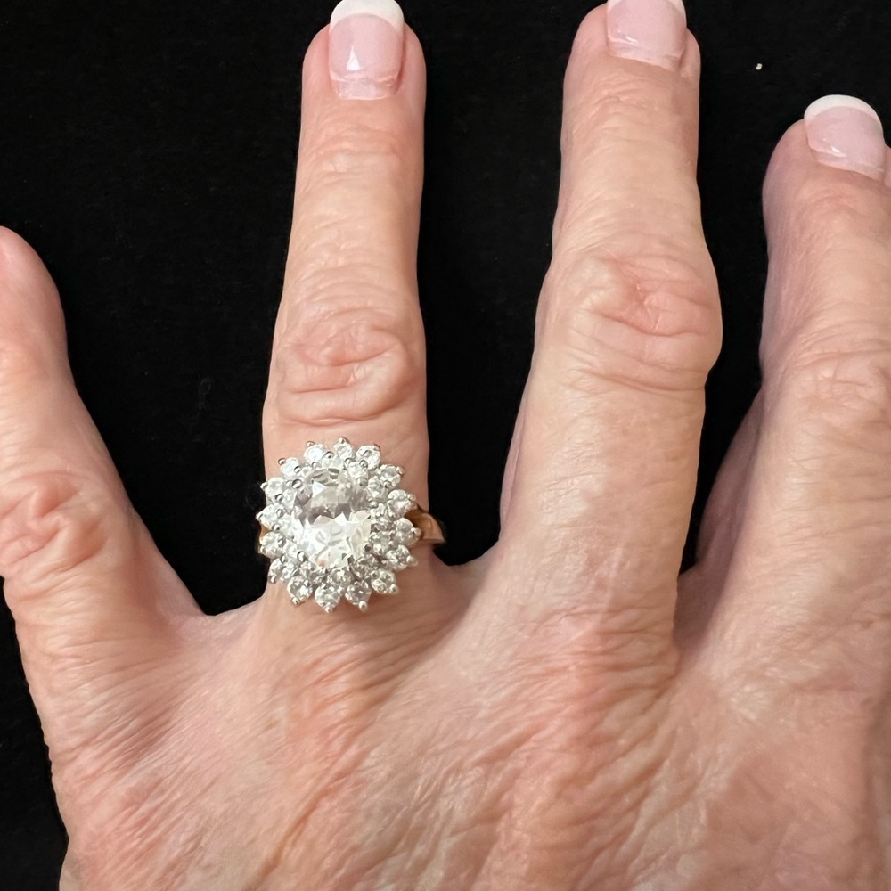 Fashion Jewelry Cocktail Cluster Dinner Ring Size 6 Party Glamour Stunning